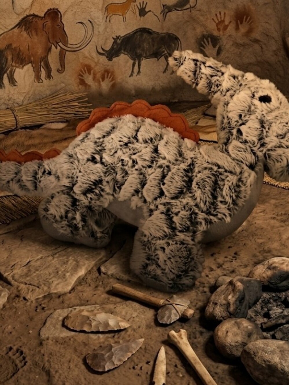 GOFFA dinosaur grey plush stuffed animal